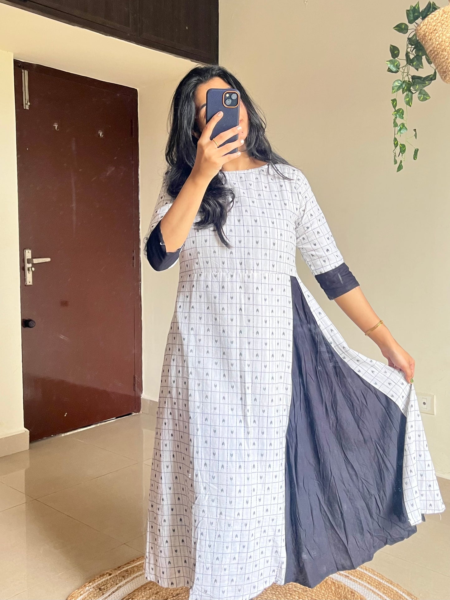 Handloom panel kurti