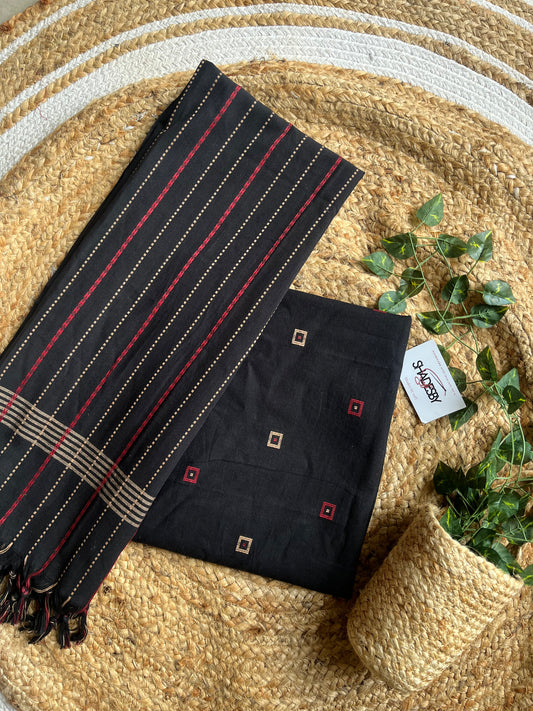 Pure Handloom Cotton Top & Dupatta Set