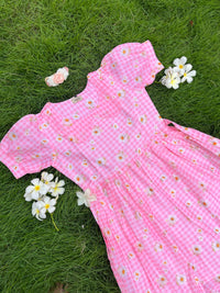 Gingham maxi dress