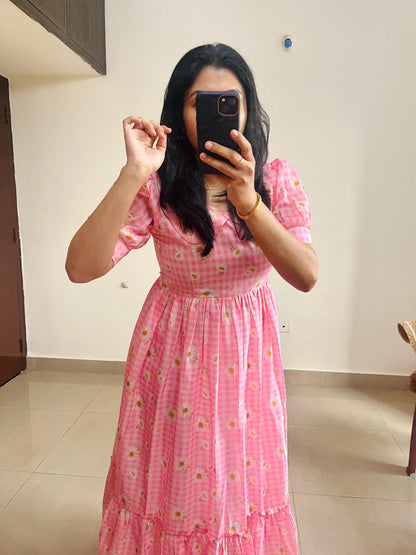 Pink Gingham Dress
