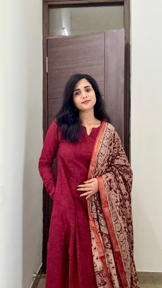 The Kalamkari Duppata Statement Set