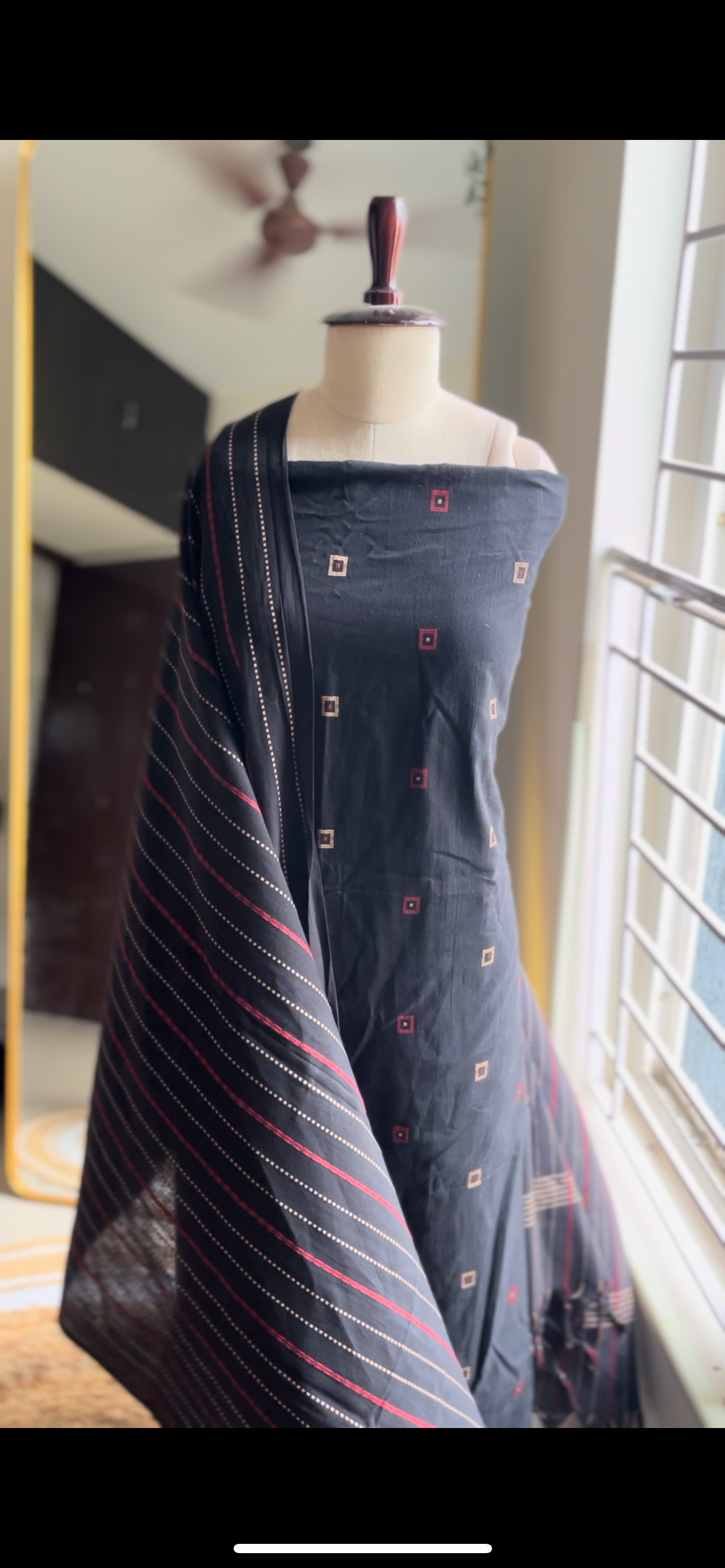 Pure Handloom Cotton Top & Dupatta Set