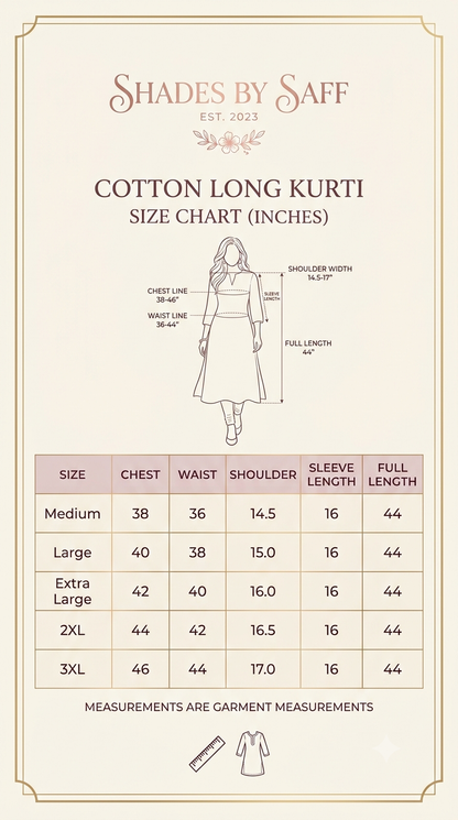 Floral Pure Cotton Long Kurti
