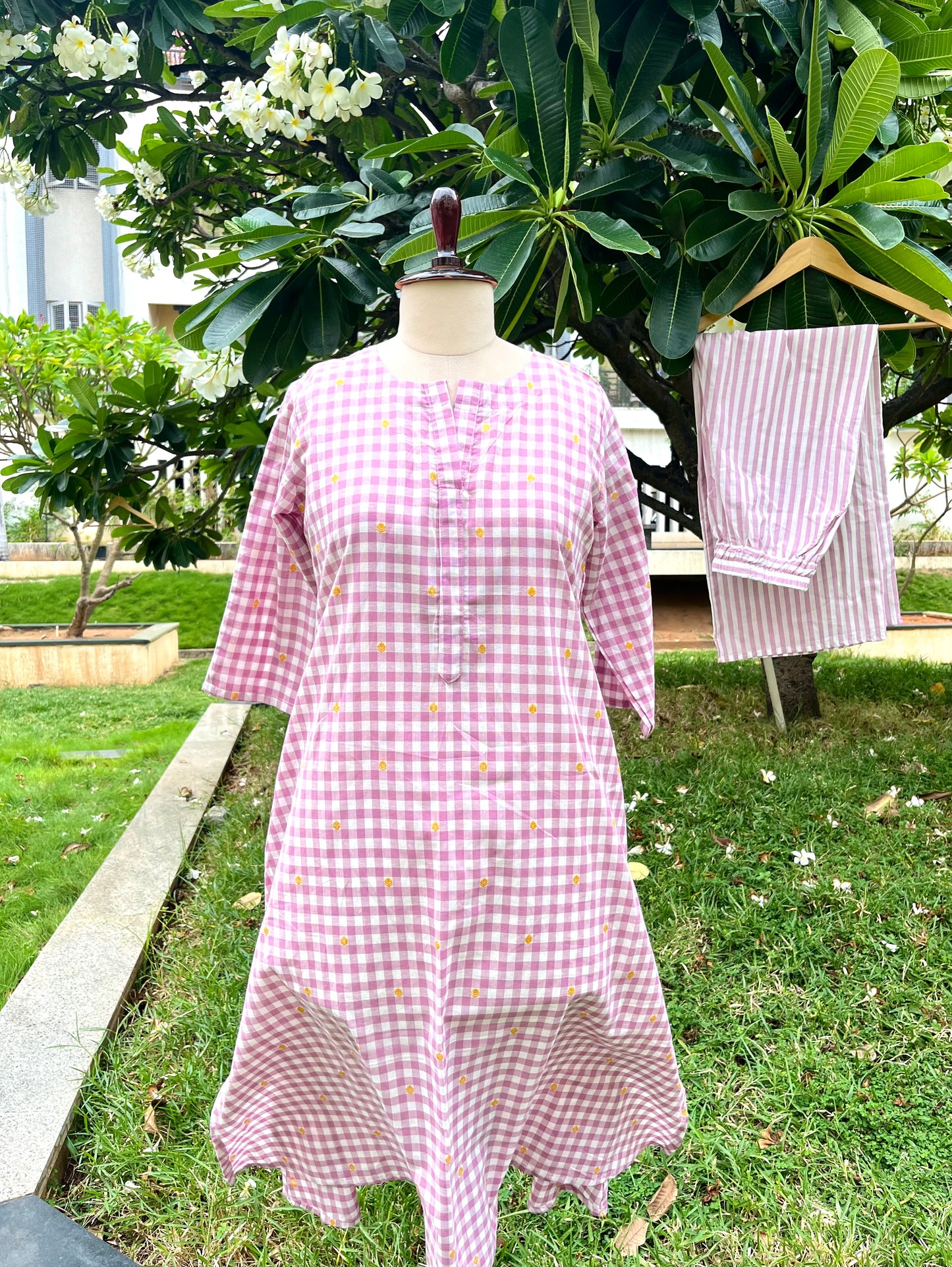 Pink checks & stripes co-ords