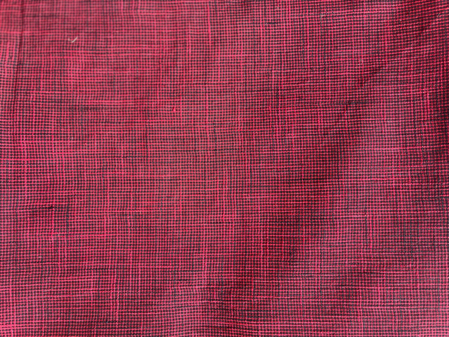 Maroon slub cotton with handloom duppata set