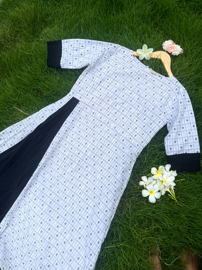Handloom panel kurti