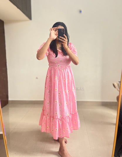 Pink Gingham Dress
