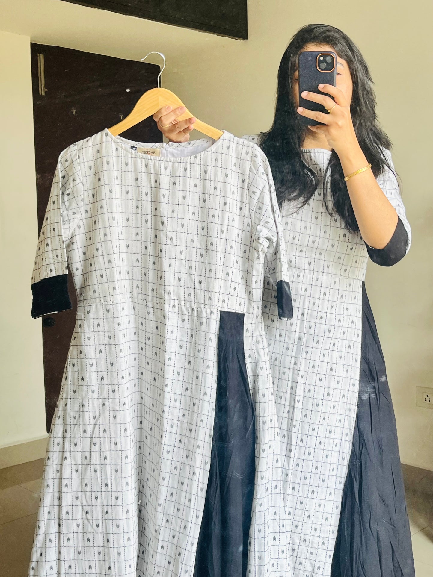 Handloom panel kurti