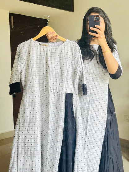 Handloom panel kurti