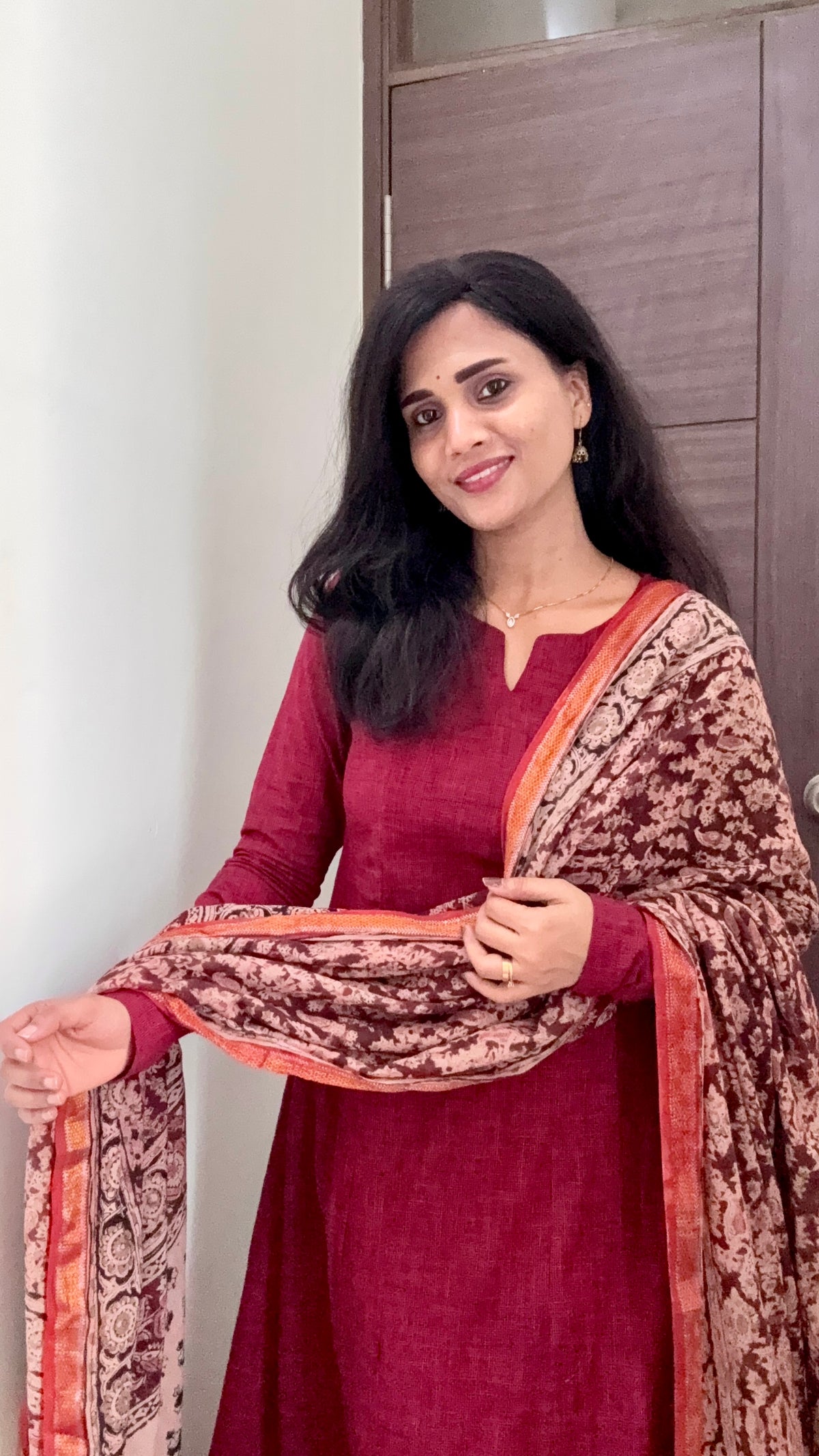 The Kalamkari Duppata Statement Set