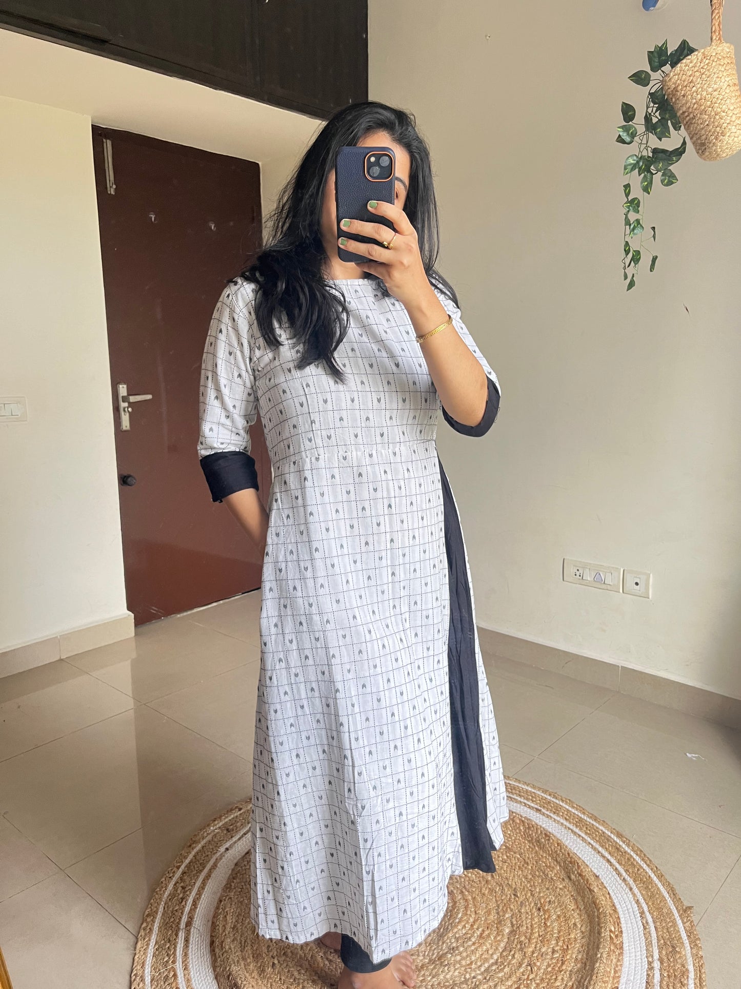 Handloom panel kurti