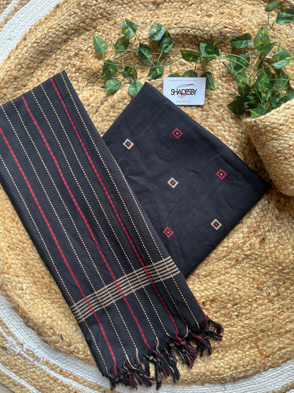 Pure Handloom Cotton Top & Dupatta Set