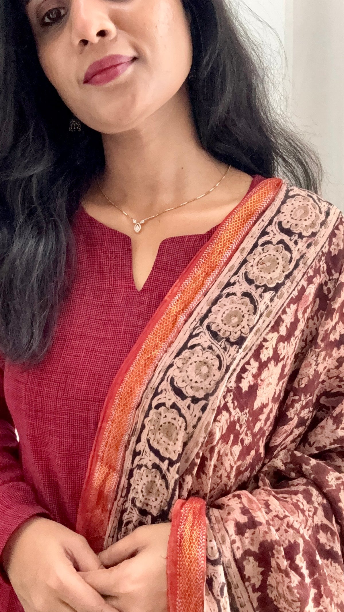 The Kalamkari Duppata Statement Set