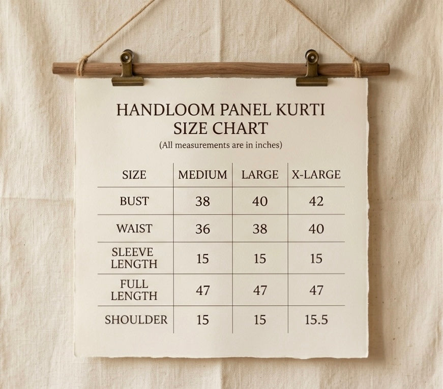 Handloom panel kurti
