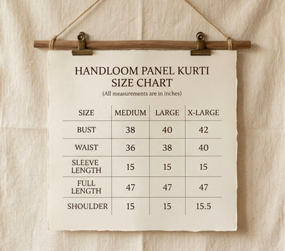 Handloom panel kurti