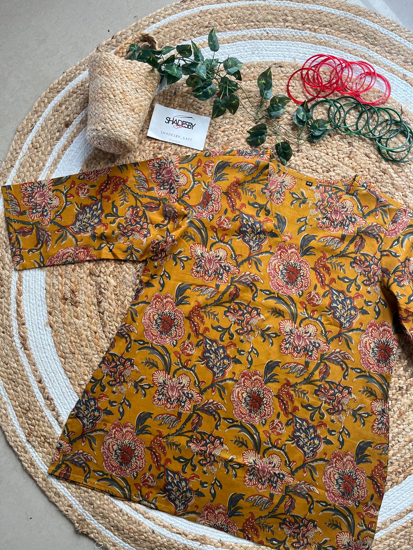 Short Kurti - mustard yellow