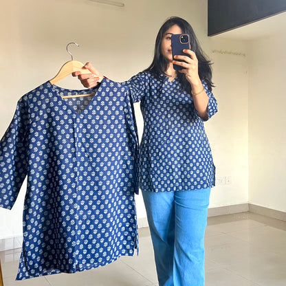 Short kurti - Blue