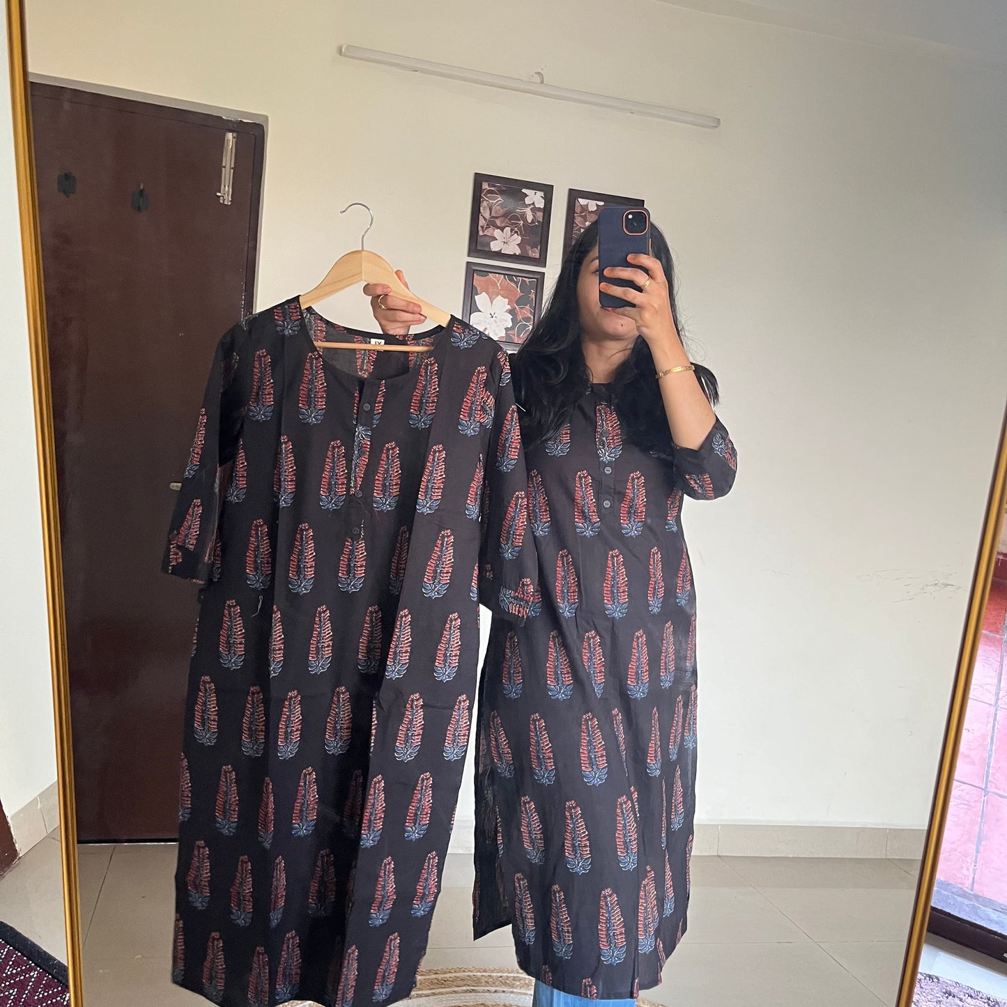 The Classic Black Long Kurti