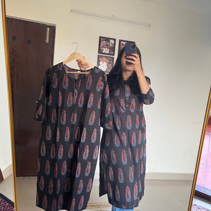 The Classic Black Long Kurti