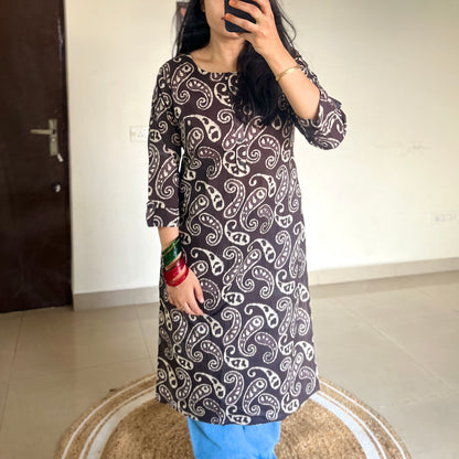 The Classic charcoal Long Kurti