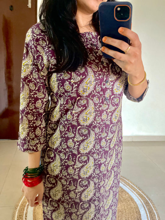 The Classic purple Long Kurti