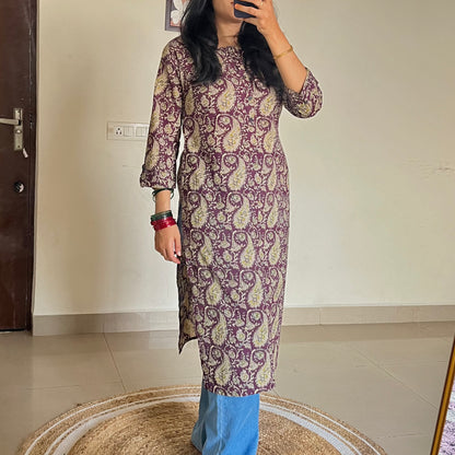 The Classic purple Long Kurti