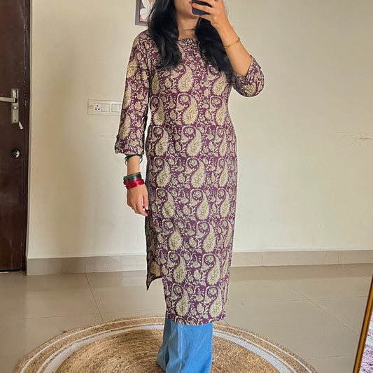 The Classic purple Long Kurti