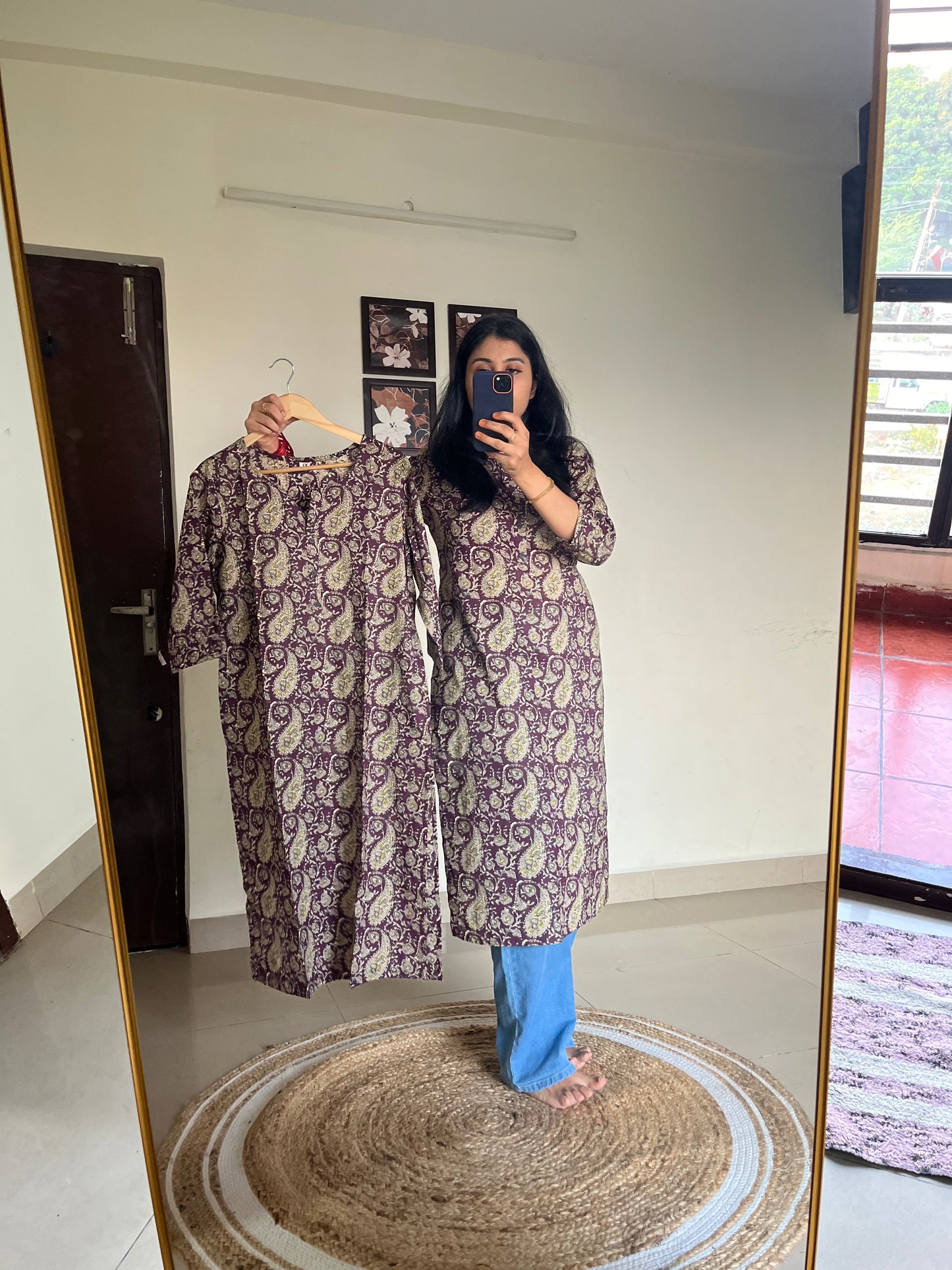 The Classic purple Long Kurti
