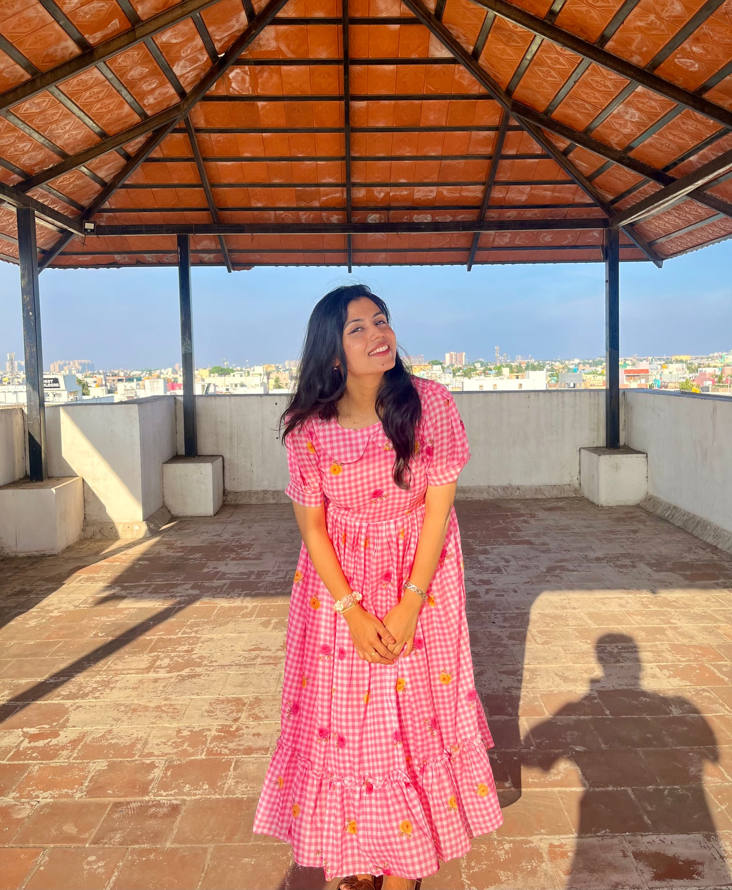Rosemilk Gingham Collar Dress