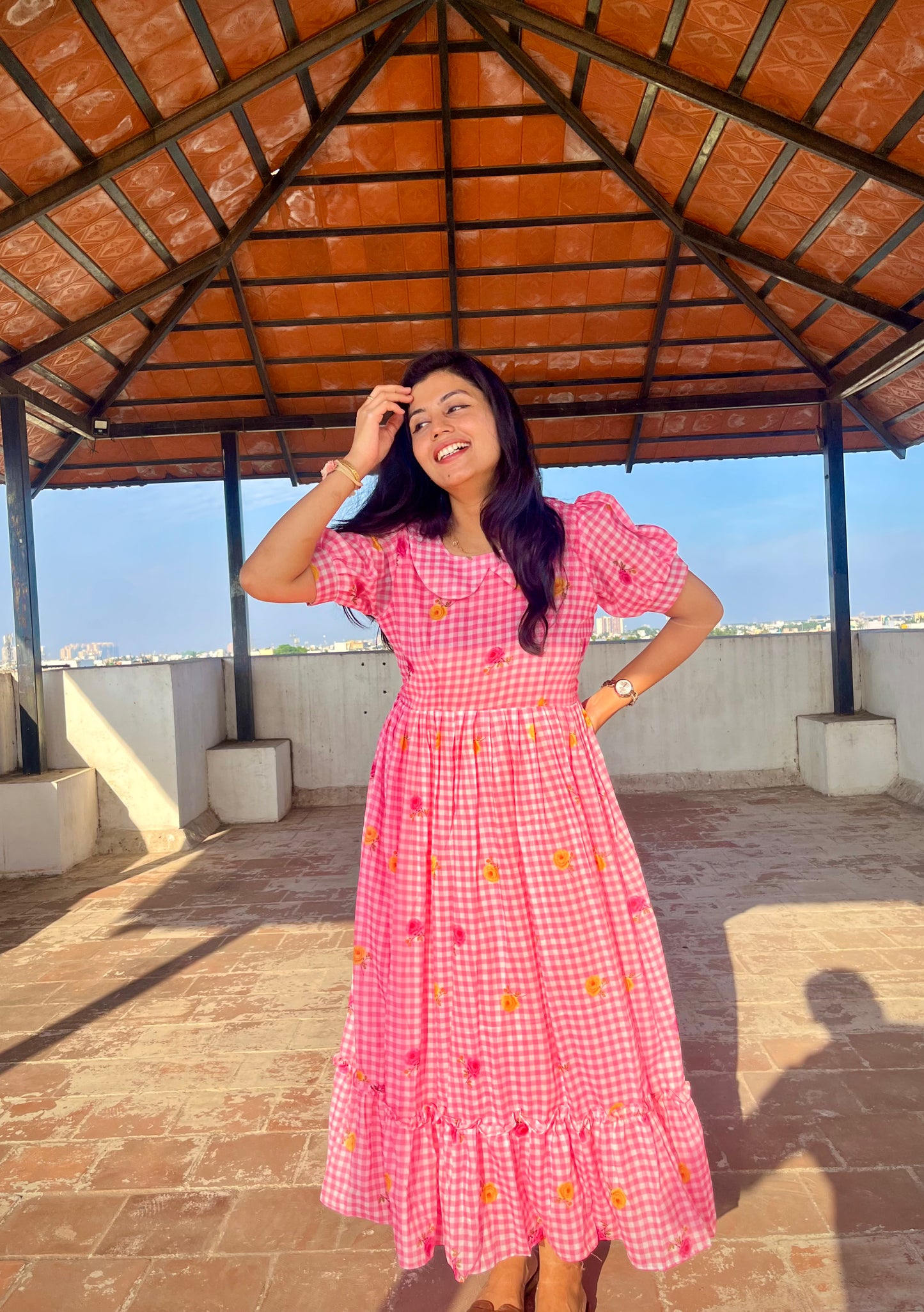 Rosemilk Gingham Collar Dress