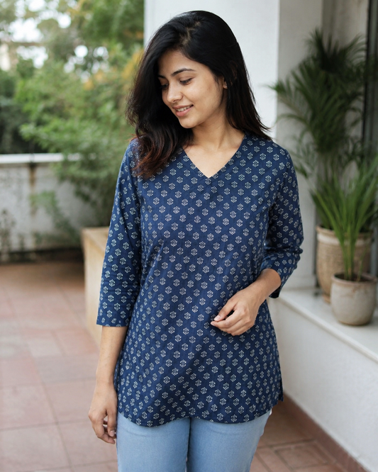Short kurti - Blue