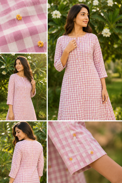 Pink checks & stripes co-ords