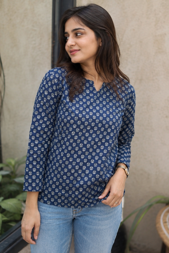 Short kurti - Blue