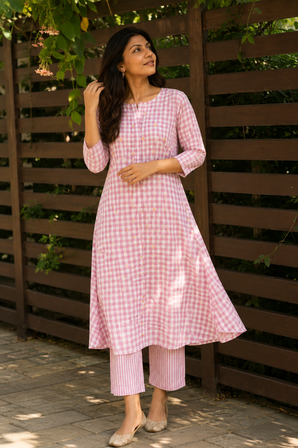 Pink checks & stripes co-ords