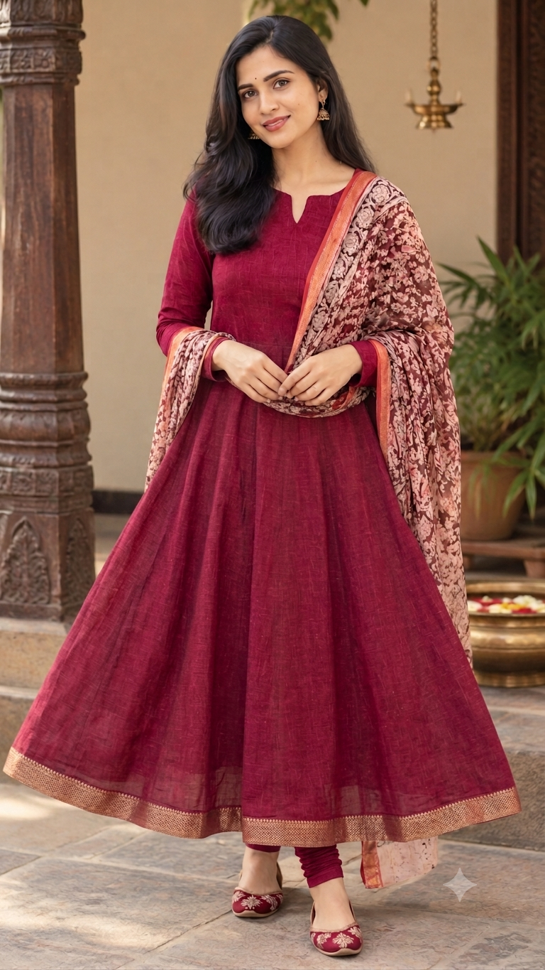The Kalamkari Duppata Statement Set